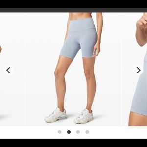 Lululemon Wunder Train Hi Rise Short 6” Chambray